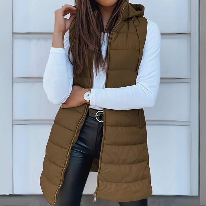 Women’s Hooded Lightweight Puffer Vest