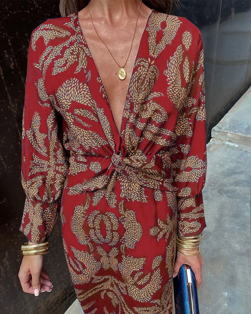 Women’s Elegant Floral Print Dress