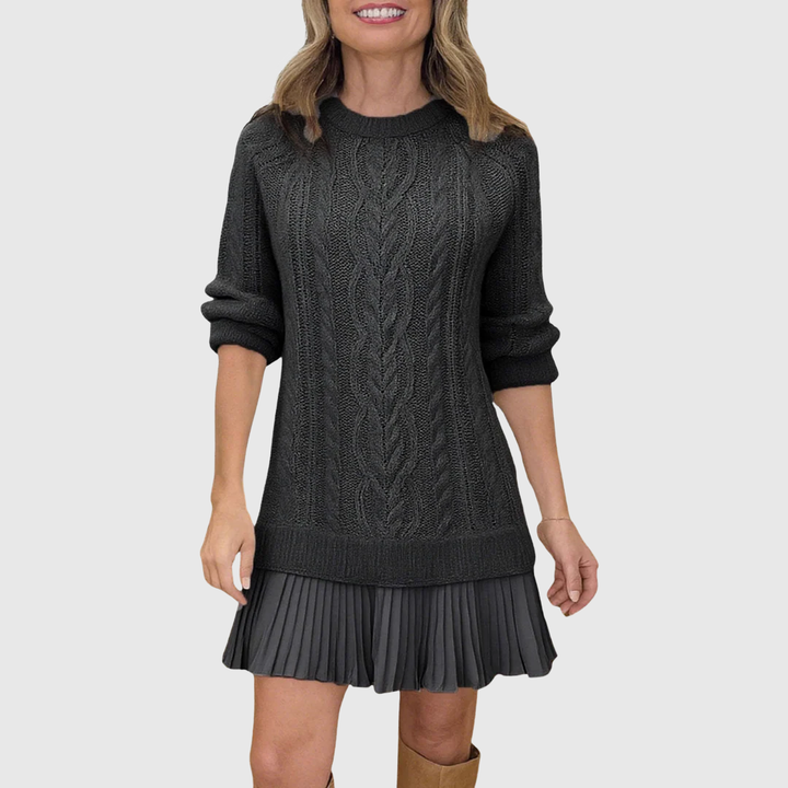 Women’s Classic Knit Long Sleeve Sweater Dress