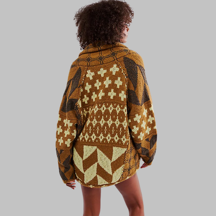 Women’s Vintage Oversized Button-Down Cardigan