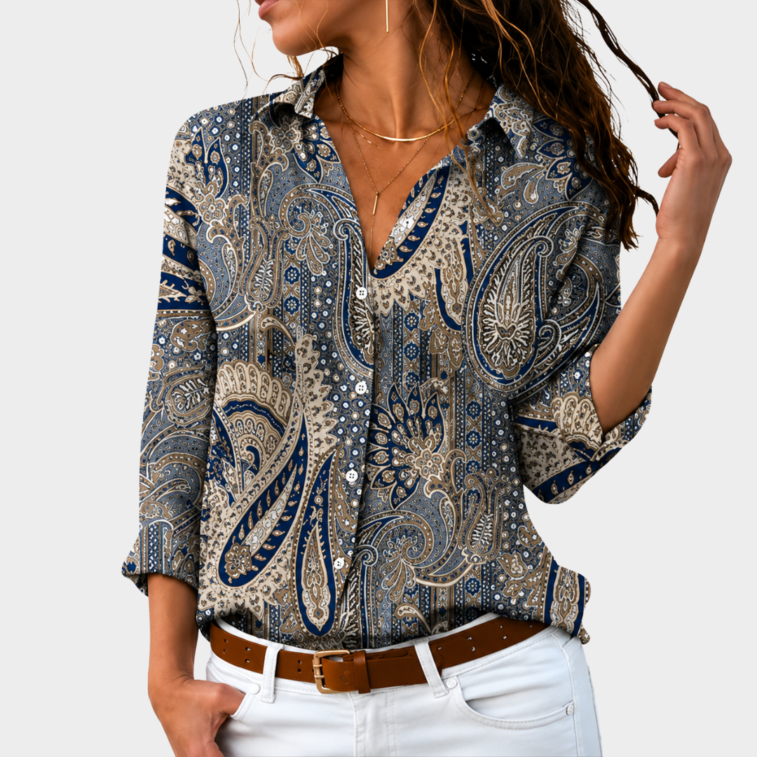 Women’s Classic Paisley Print Blouse