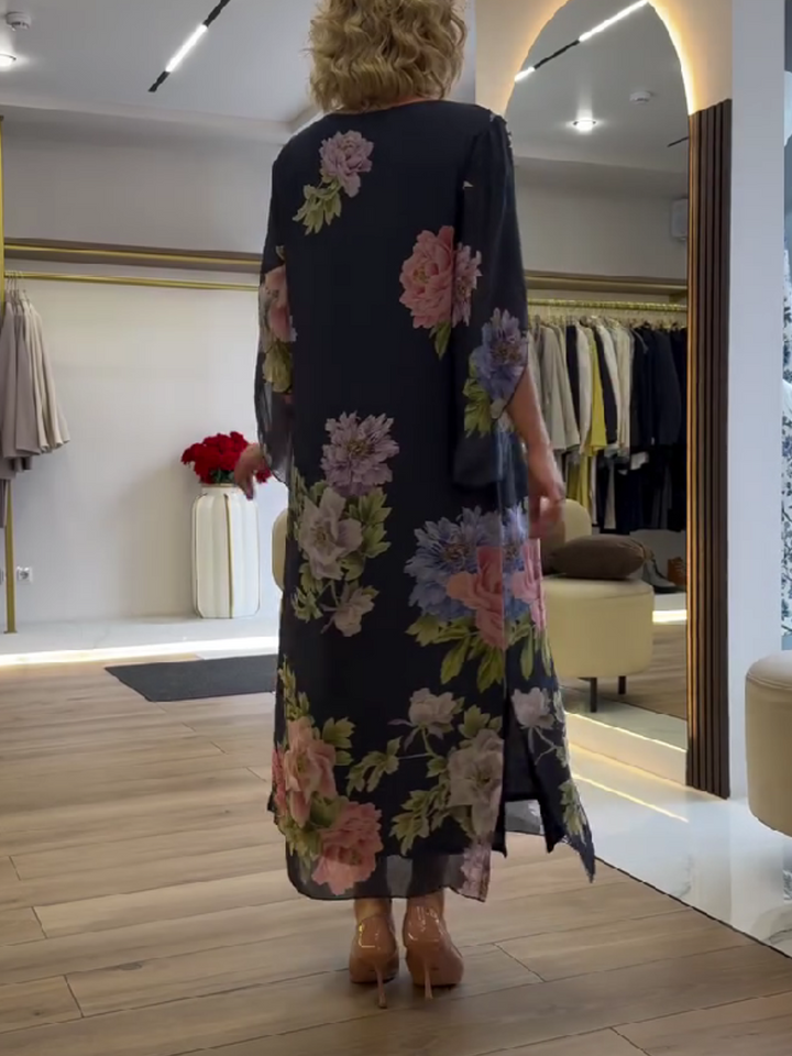 Women’s Floral Print Loose Maxi Dress