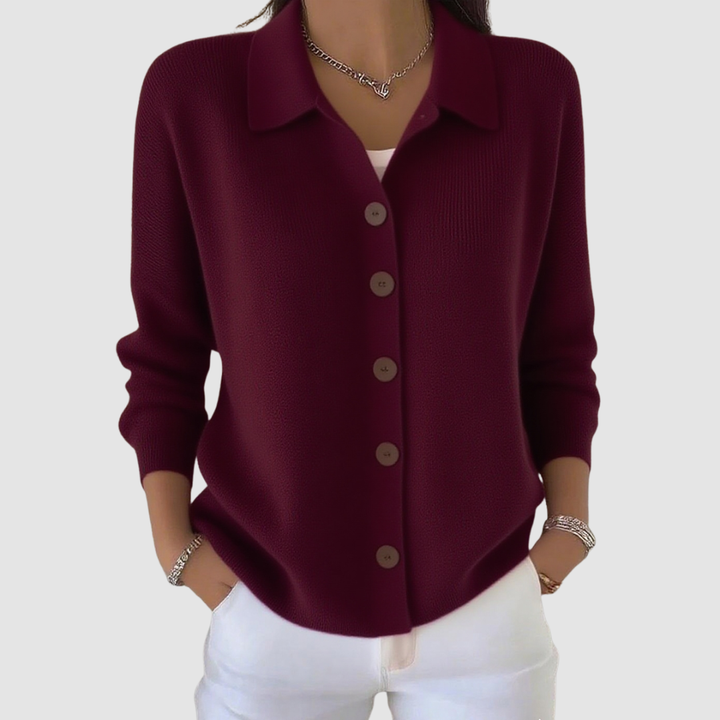 Women’s Button Front Knit Long Sleeve Cardigan