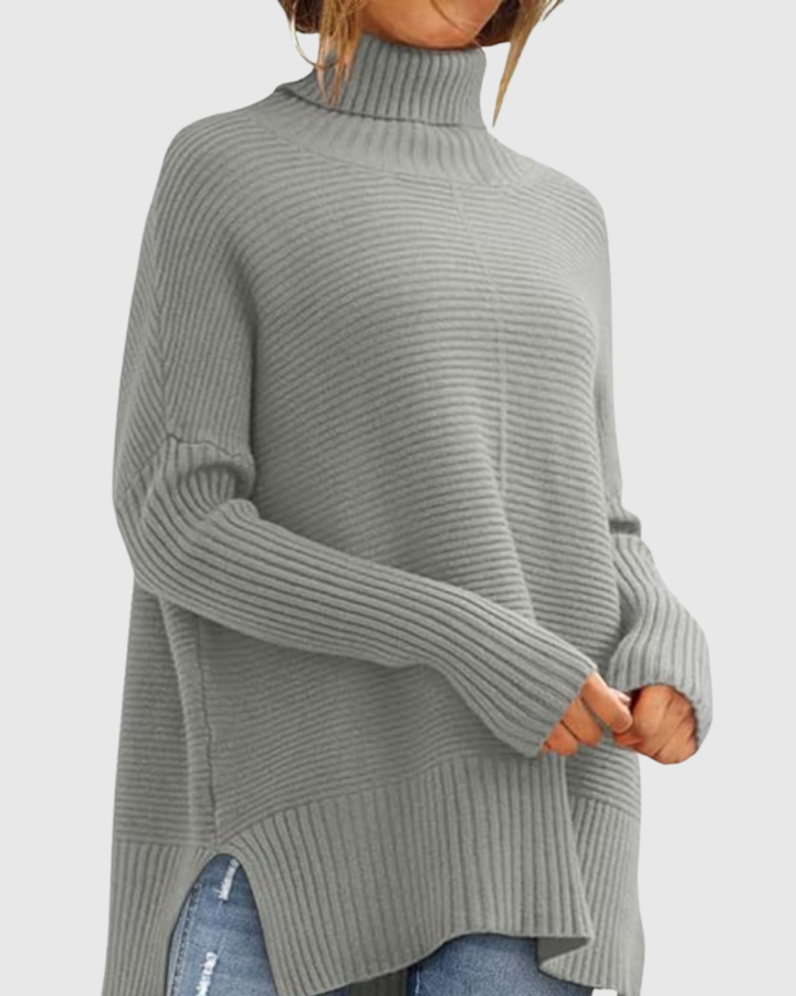 Women’s Ribbed Turtleneck Knit Sweater
