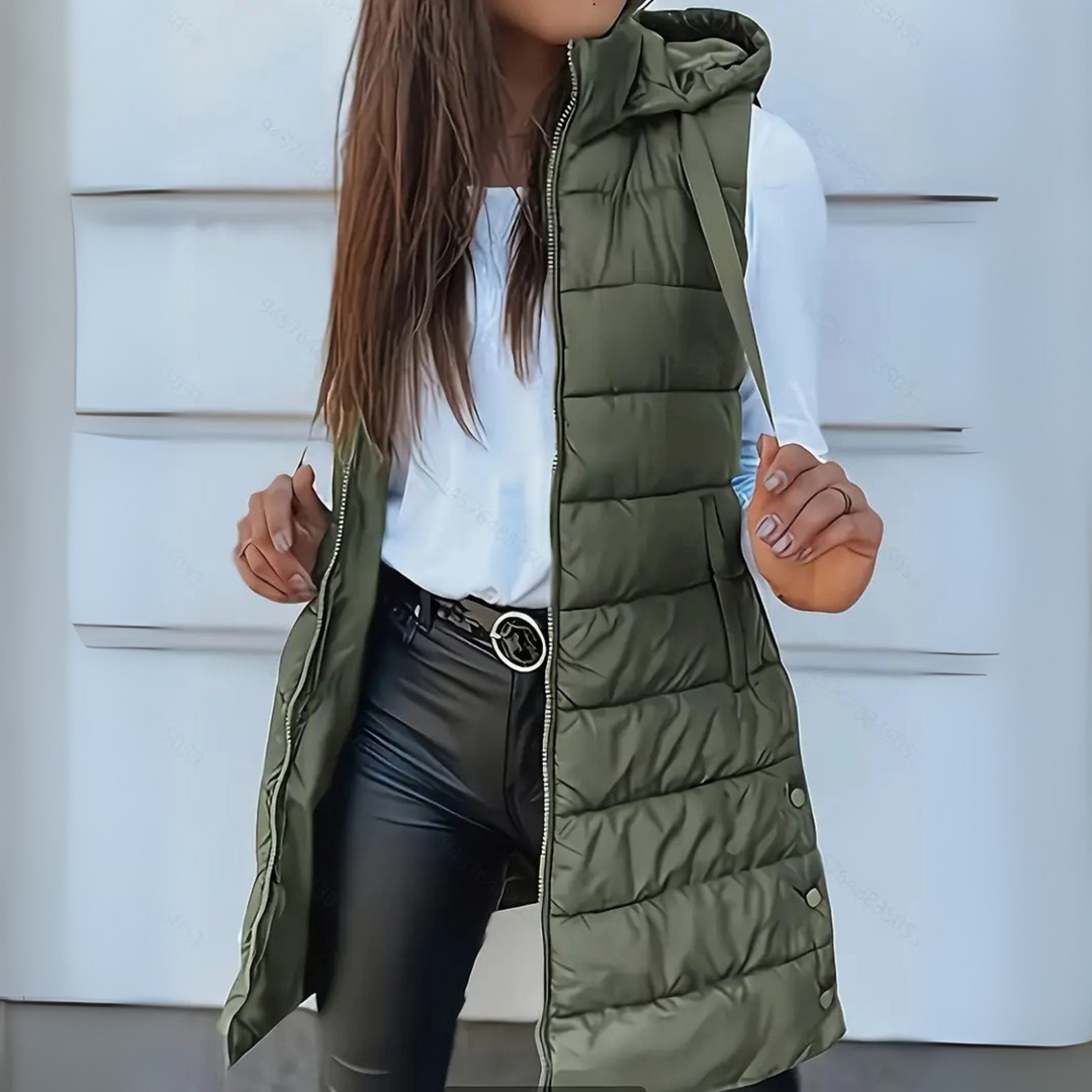 Women’s Hooded Lightweight Puffer Vest