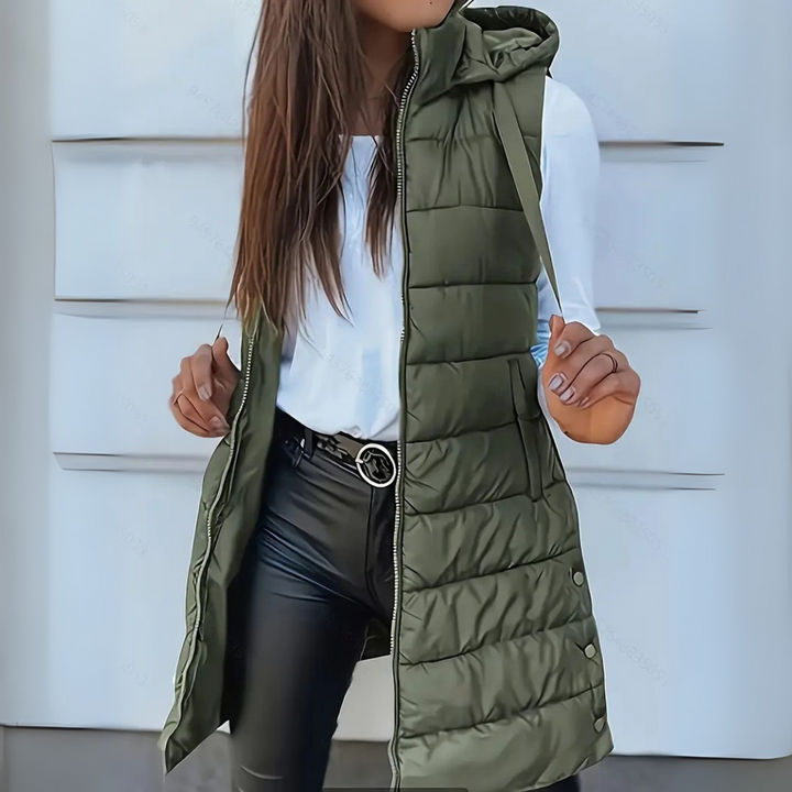 Women’s Hooded Lightweight Puffer Vest