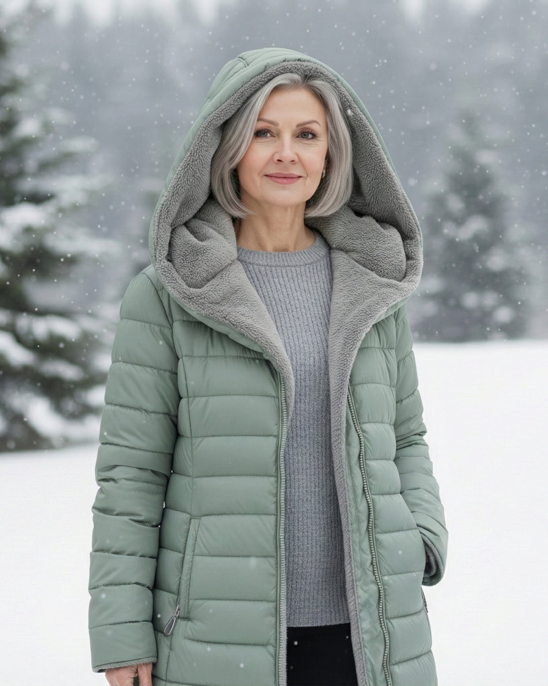 Women’s Fleece Lined Winter Puffer Coat