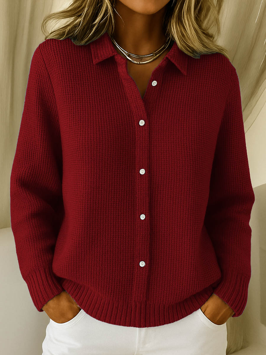 Women’s Collared Knit Cardigan