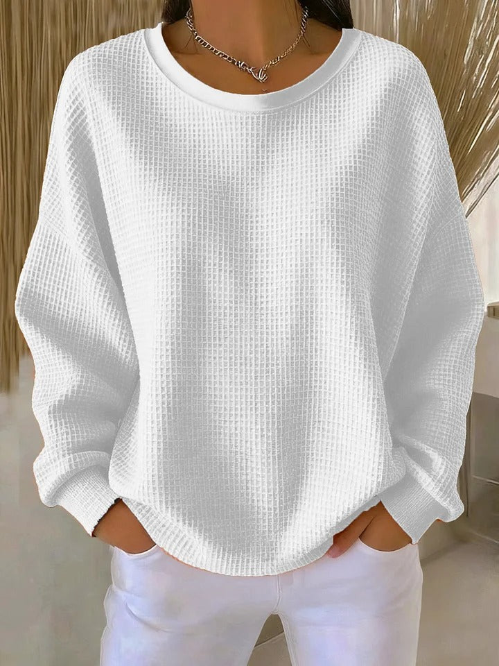 Women's Classic Crewneck Long Sleeve Pullover Sweater