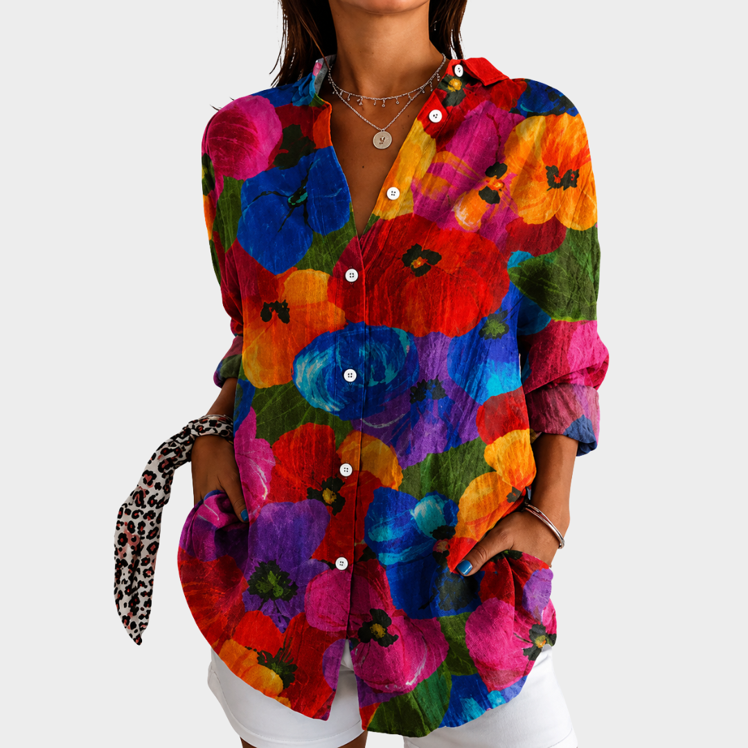 Women’s Flowy Floral Print Blouse