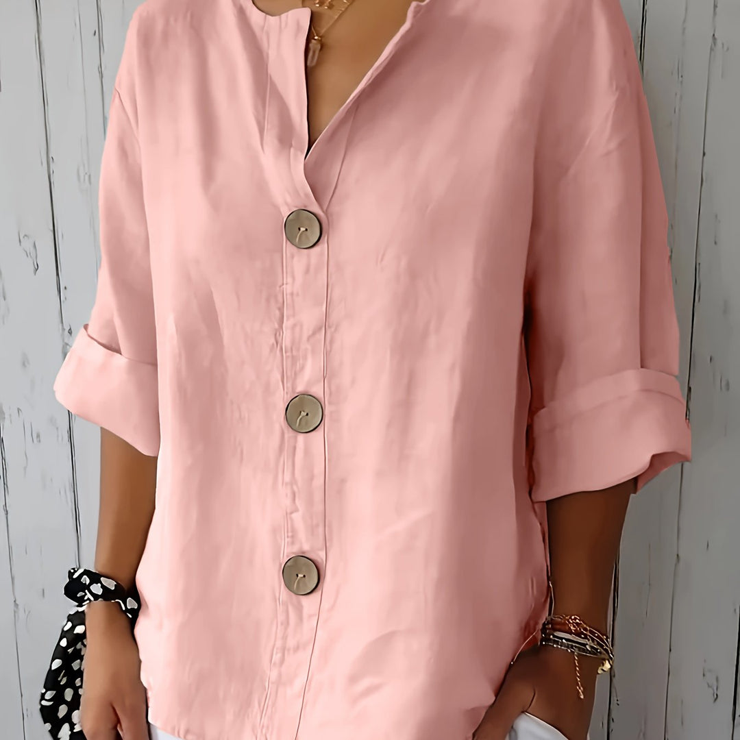 Women’s Relaxed Button-Front Blouse