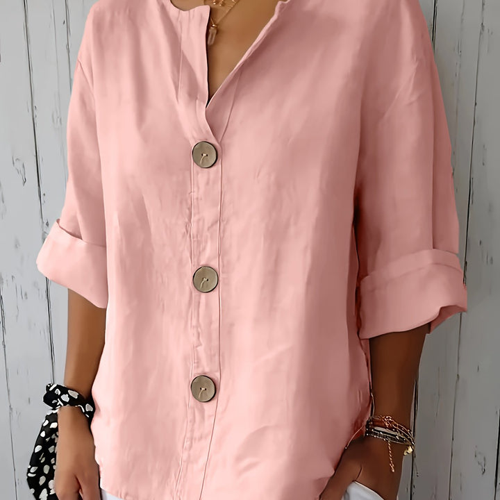 Women’s Relaxed Button-Front Blouse