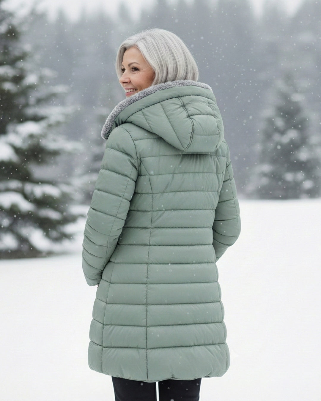 Women’s Fleece Lined Winter Puffer Coat