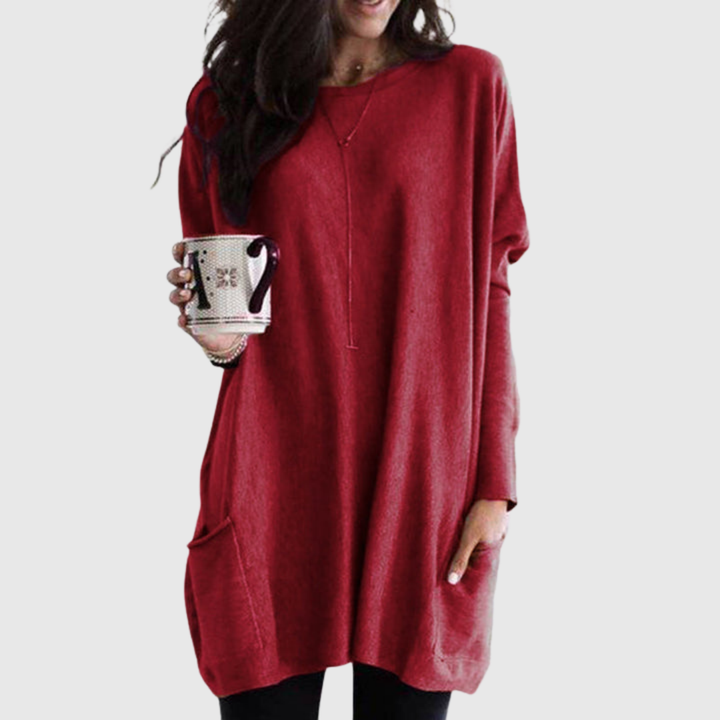 Women’s Relaxed Longline Pocket Tunic Top