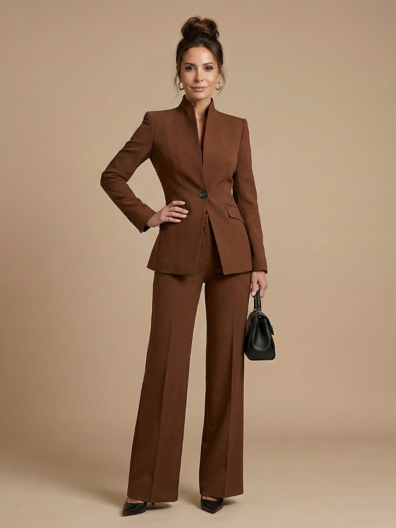 Women’s Tailored Stand Collar Suit