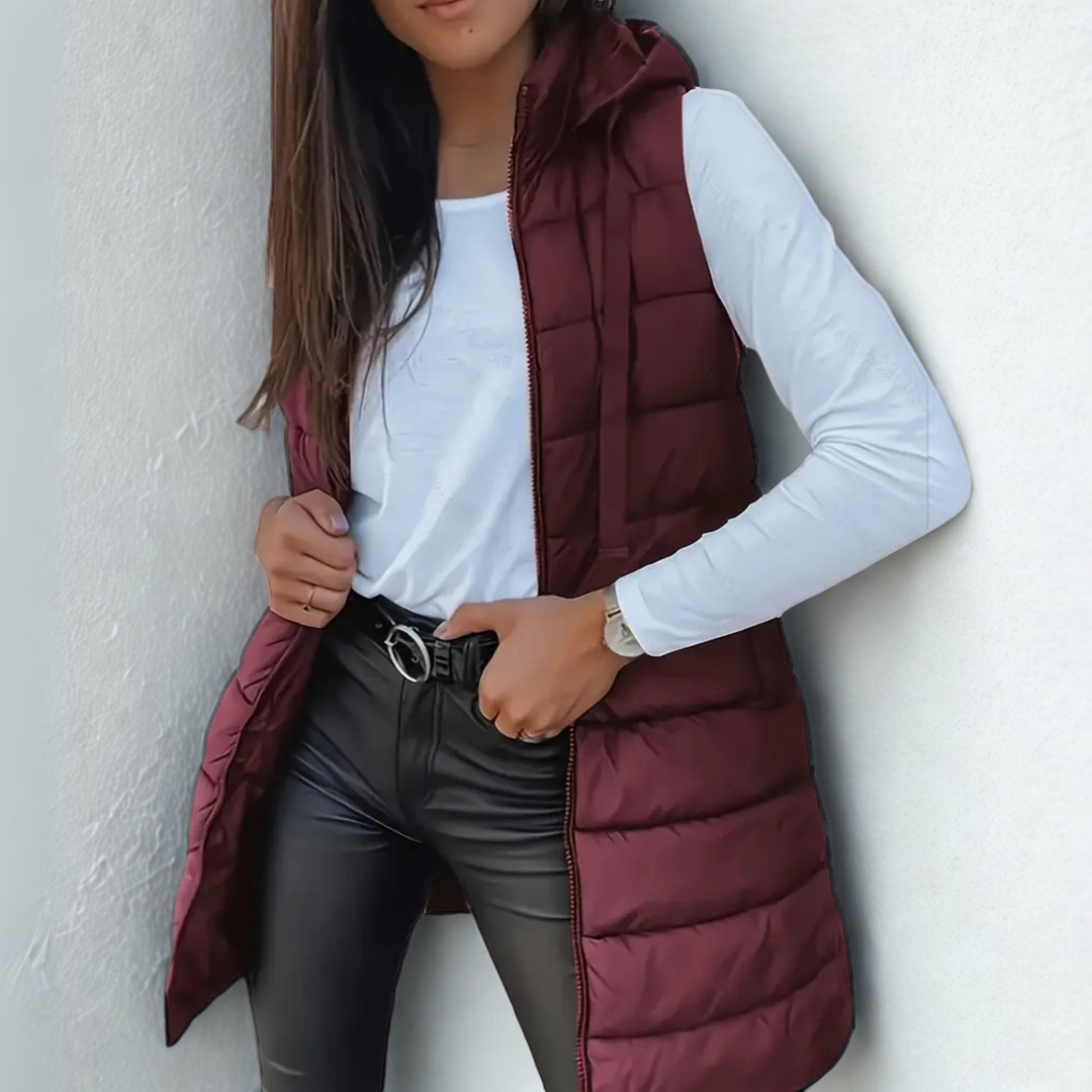 Women’s Hooded Lightweight Puffer Vest