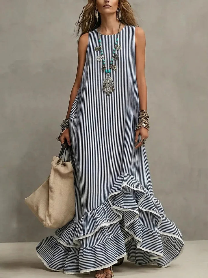 Women’s Retro Ruffled Maxi Dress