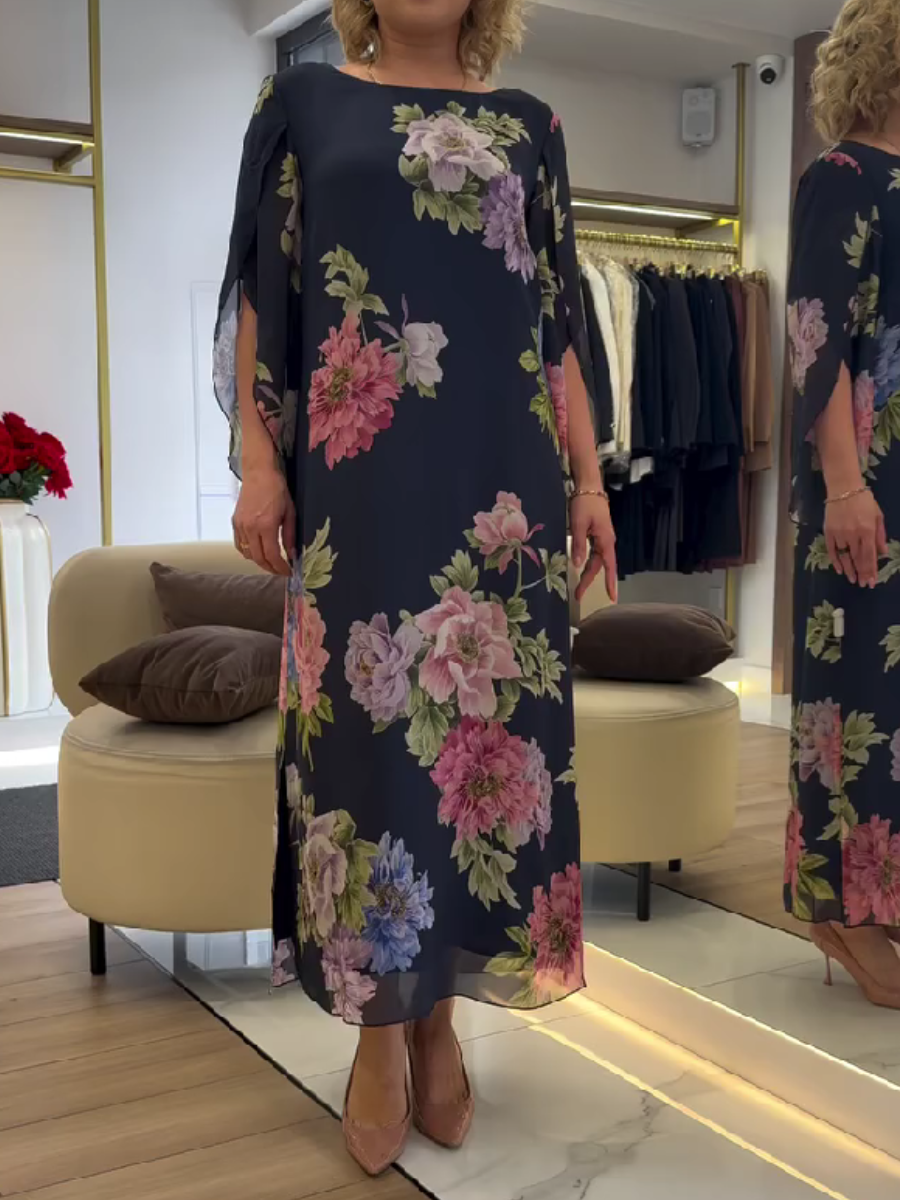 Women’s Floral Print Loose Maxi Dress