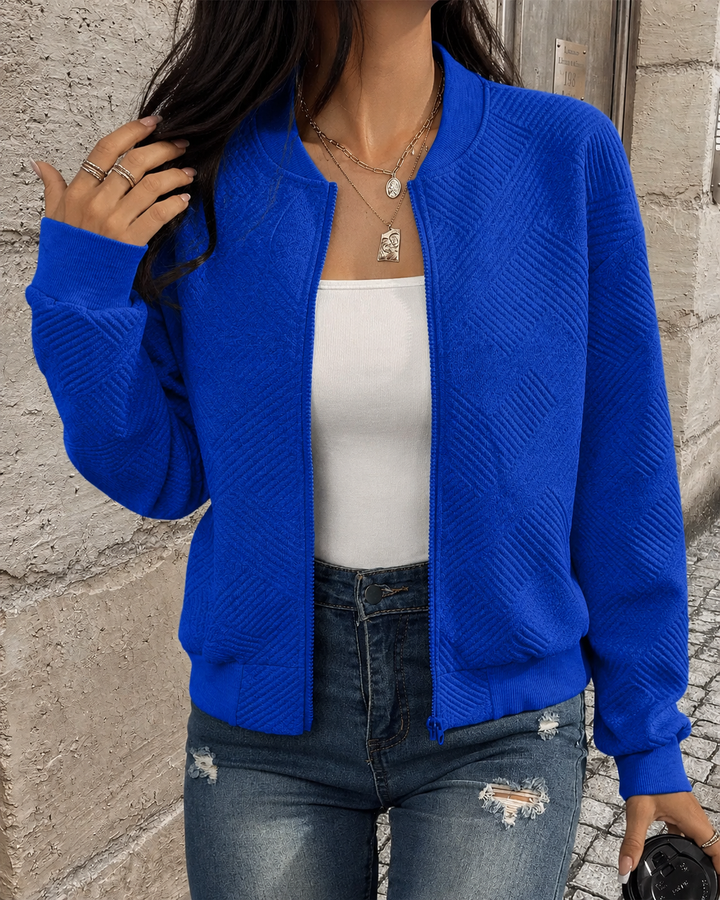 Women’s Structured Zip Up Bomber Jacket