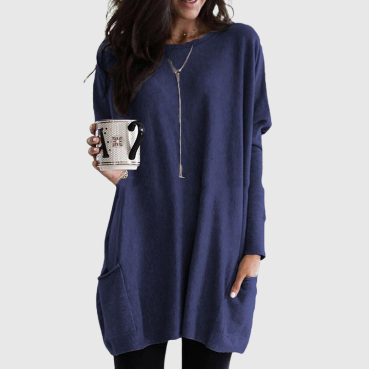 Women’s Relaxed Longline Pocket Tunic Top
