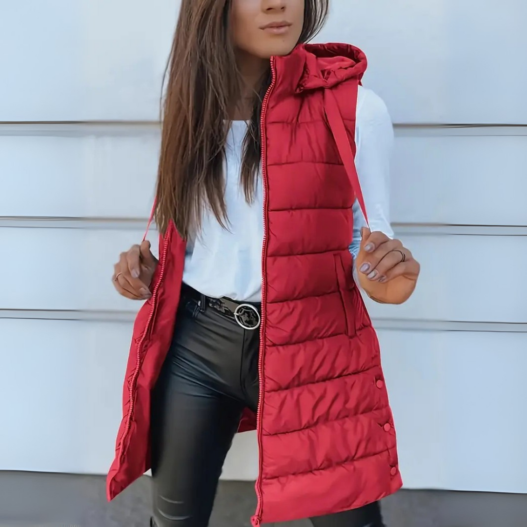 Women’s Hooded Lightweight Puffer Vest