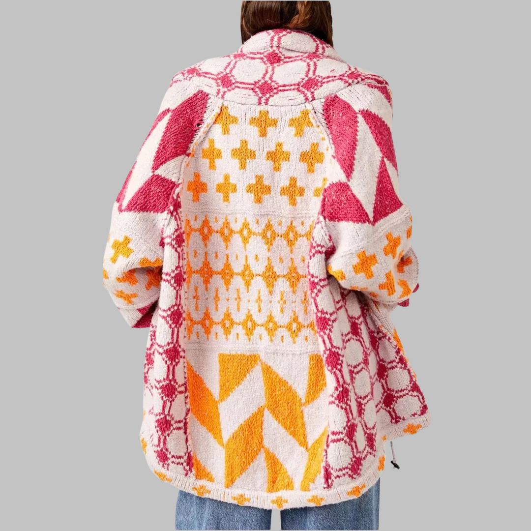 Women’s Vintage Oversized Button-Down Cardigan