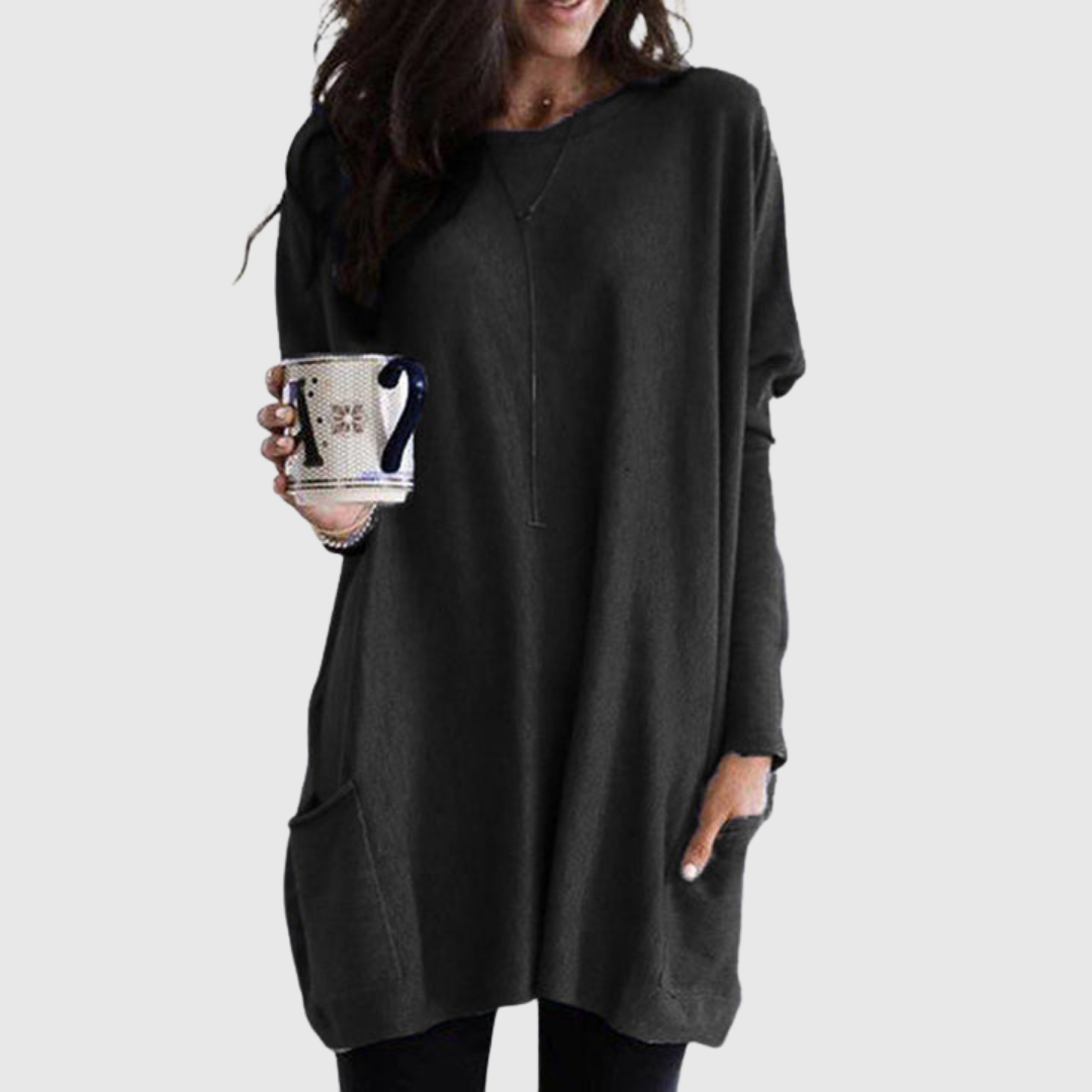 Women’s Relaxed Longline Pocket Tunic Top