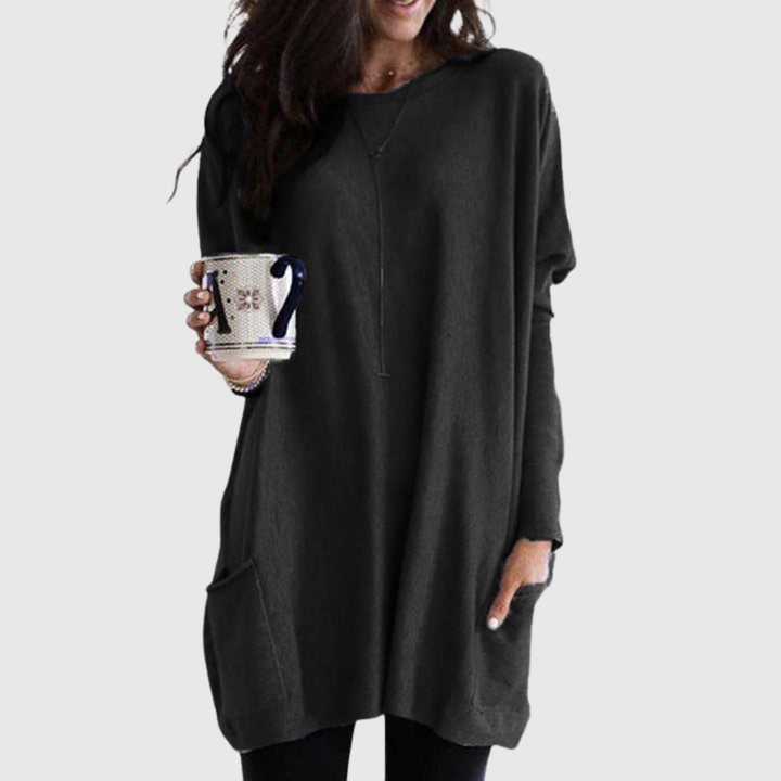 Women’s Relaxed Longline Pocket Tunic Top