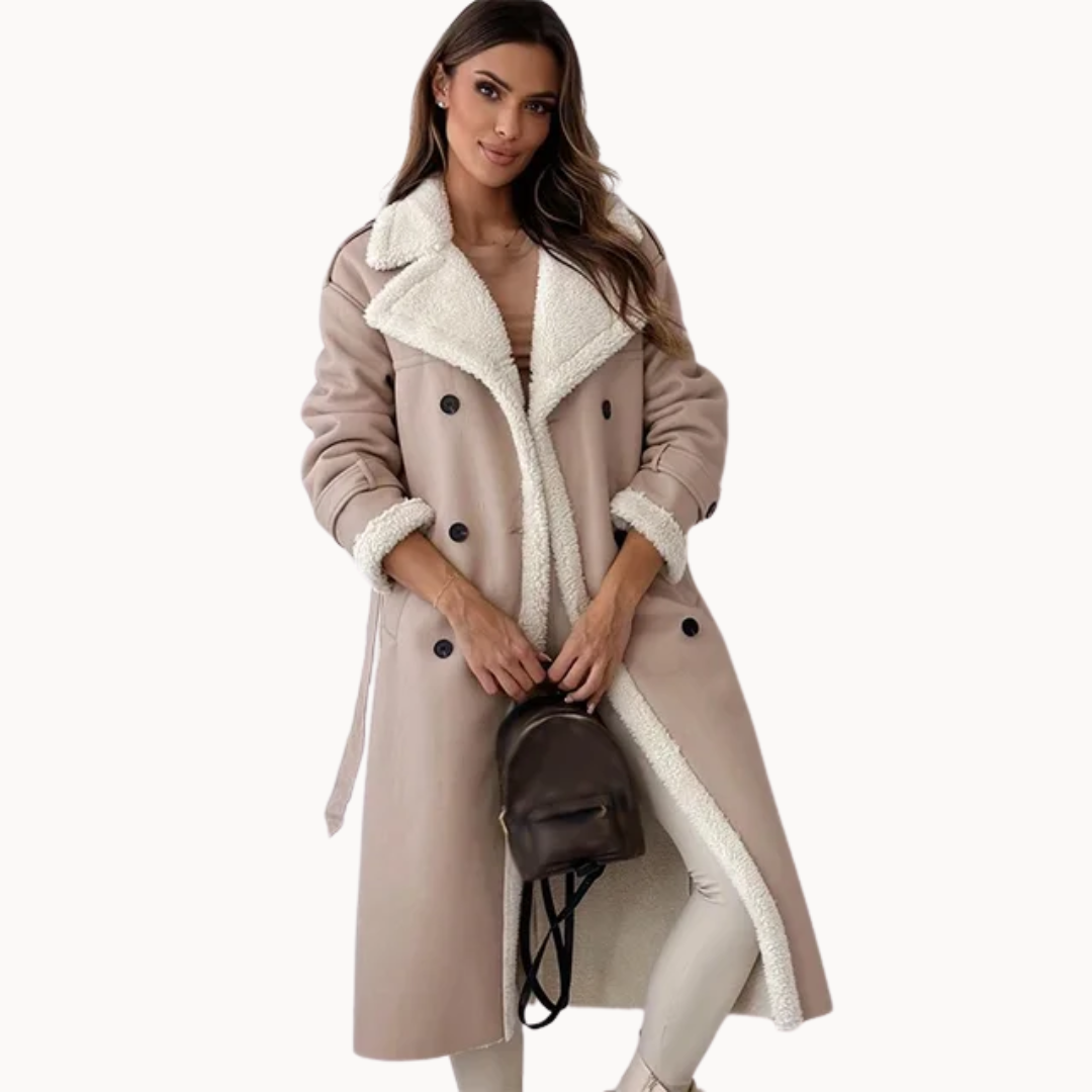Women’s Belted Double-Breasted Trench Coat