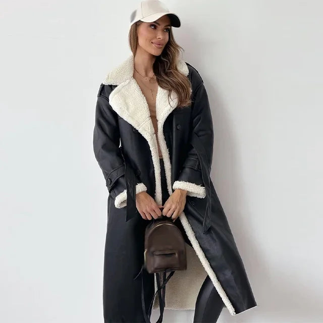 Women’s Belted Double-Breasted Trench Coat