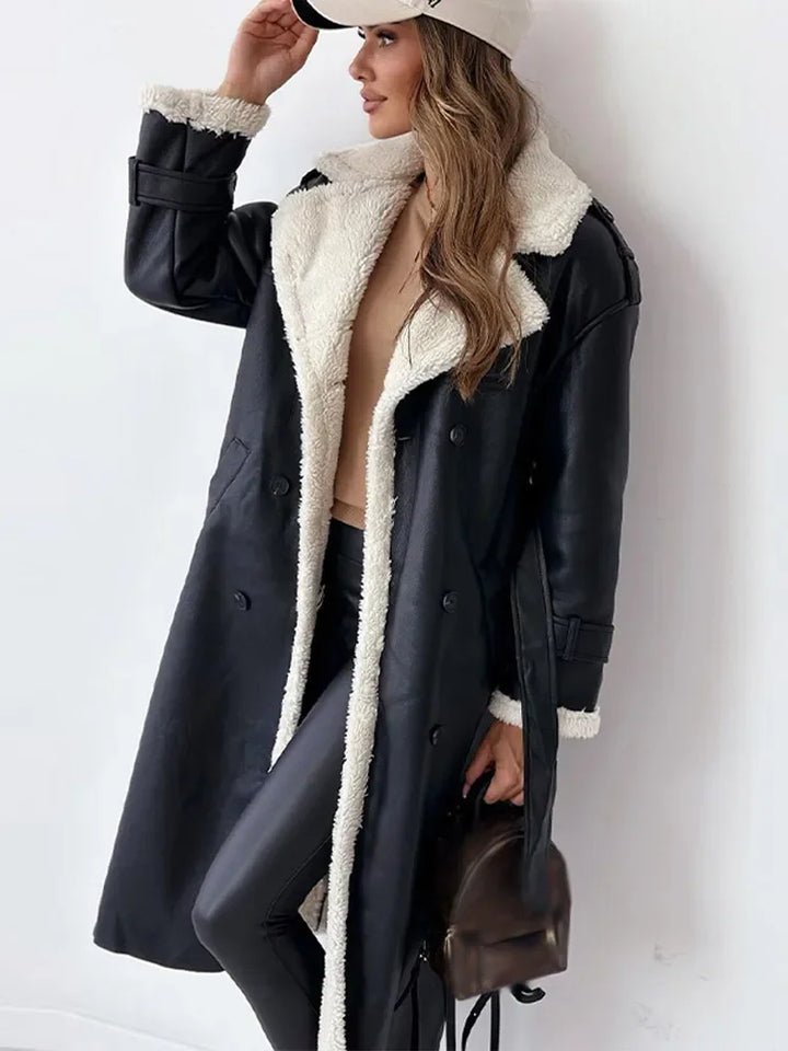 Women’s Belted Double-Breasted Trench Coat