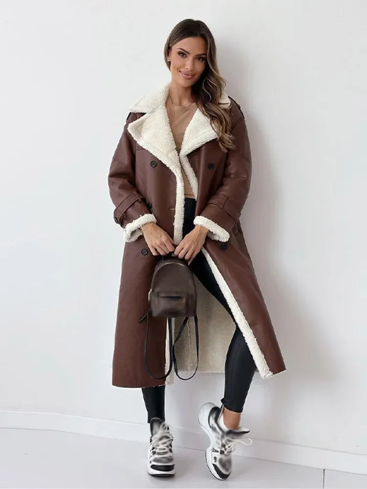 Women’s Belted Double-Breasted Trench Coat