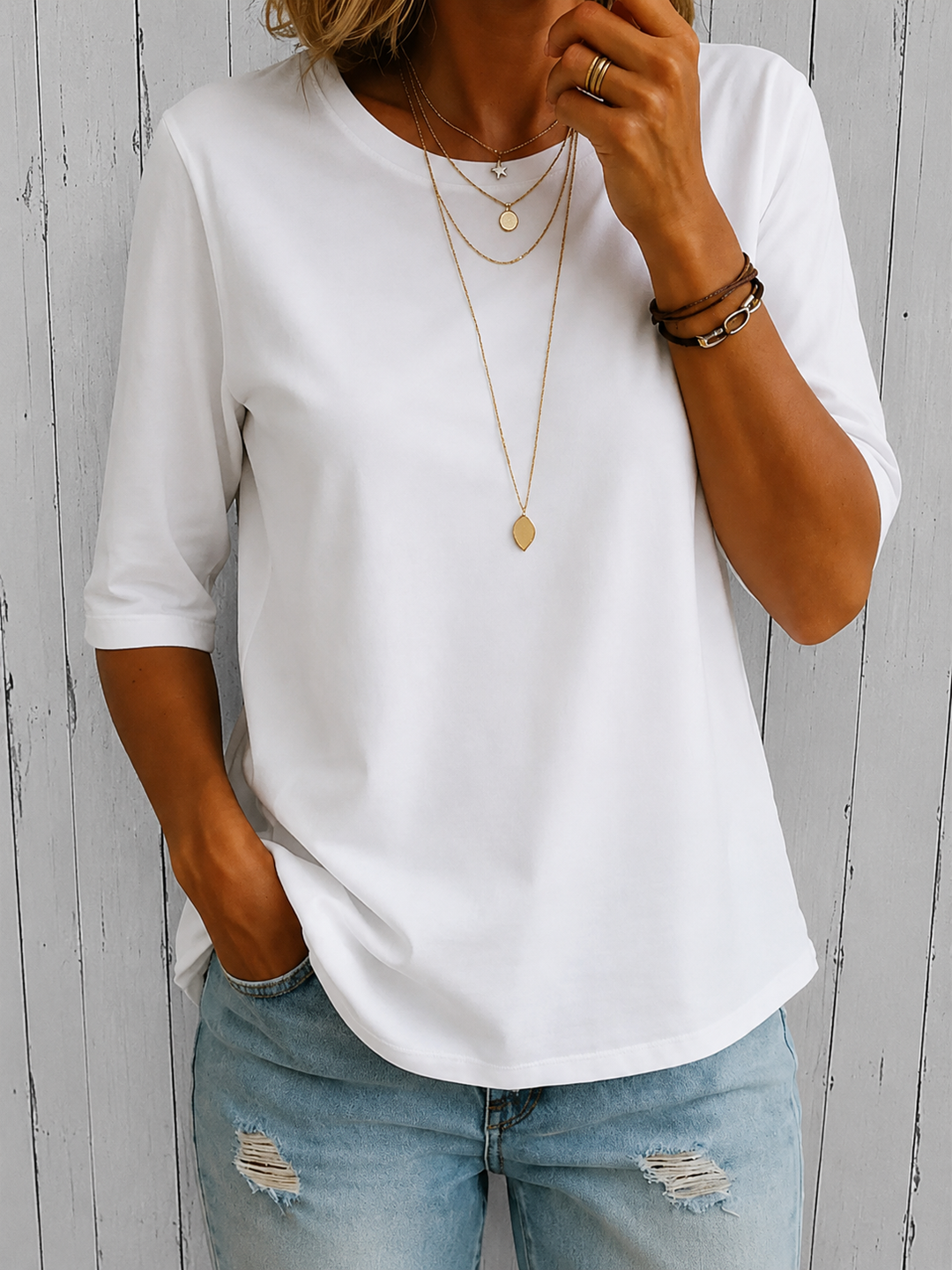 Women’s Oversized Crewneck Short Sleeve T-Shirt