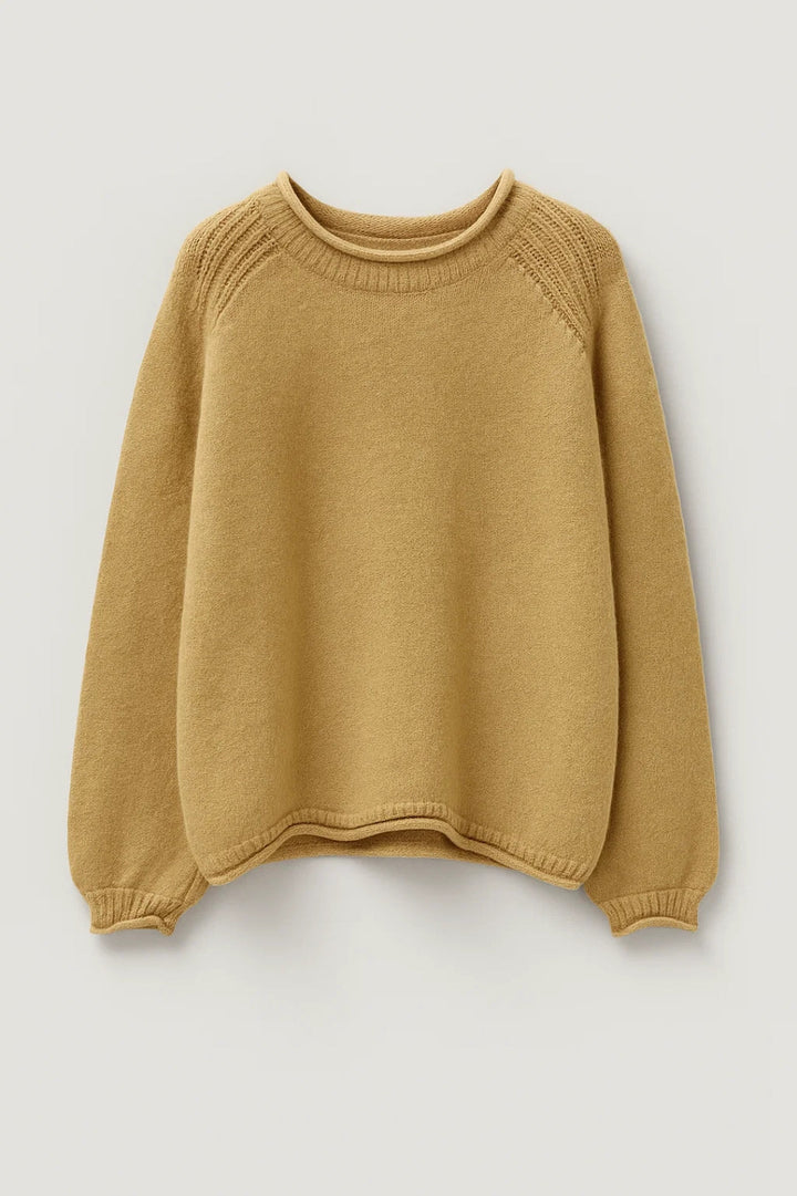 Women’s Soft Knit Crew Neck Shoulder-Detail Sweater