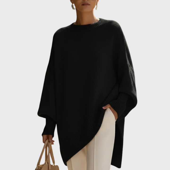 Women’s Oversized Pullover Sweater Poncho