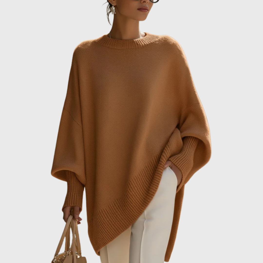 Women’s Oversized Pullover Sweater Poncho