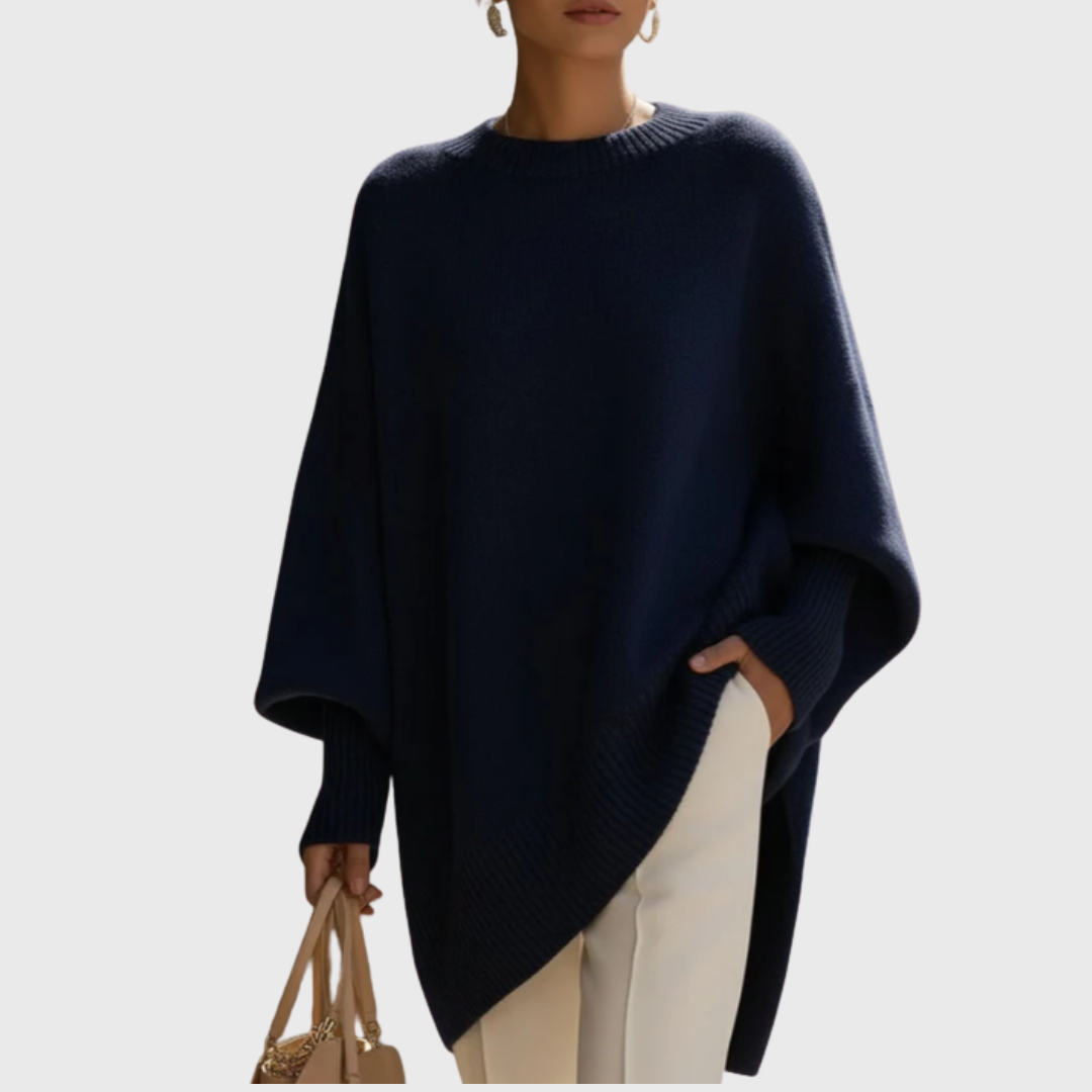 Women’s Oversized Pullover Sweater Poncho