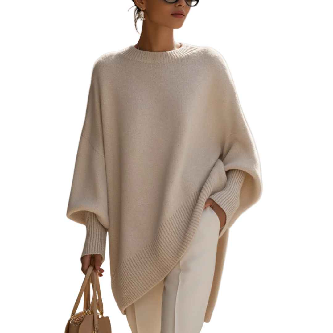 Women’s Oversized Pullover Sweater Poncho