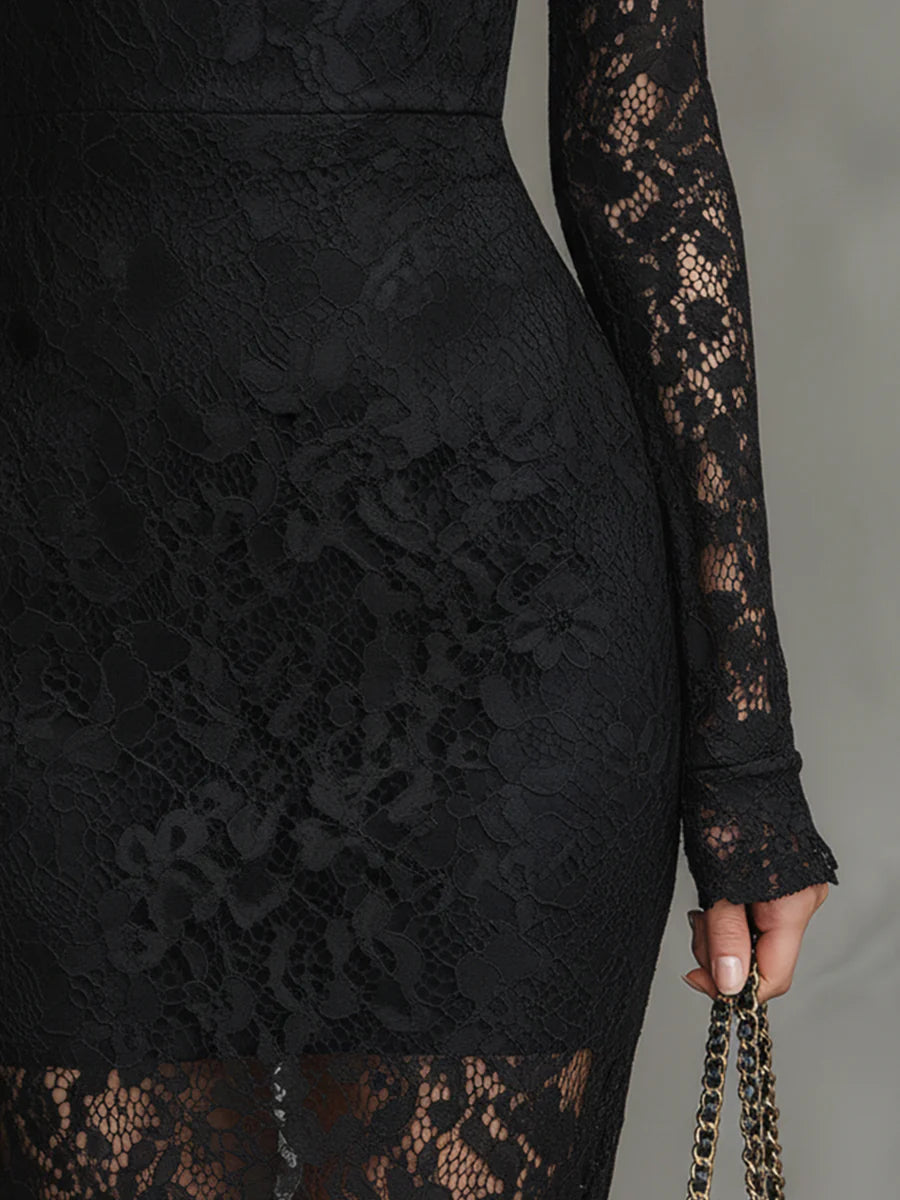 Women’s Black Maxi Evening Dress