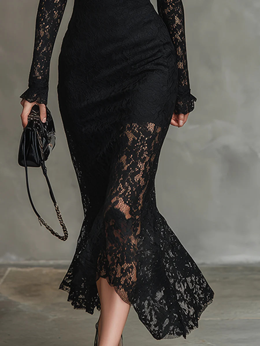 Women’s Black Maxi Evening Dress