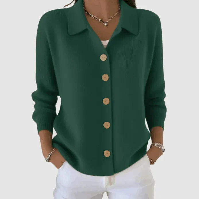 Women’s Button Front Knit Long Sleeve Cardigan