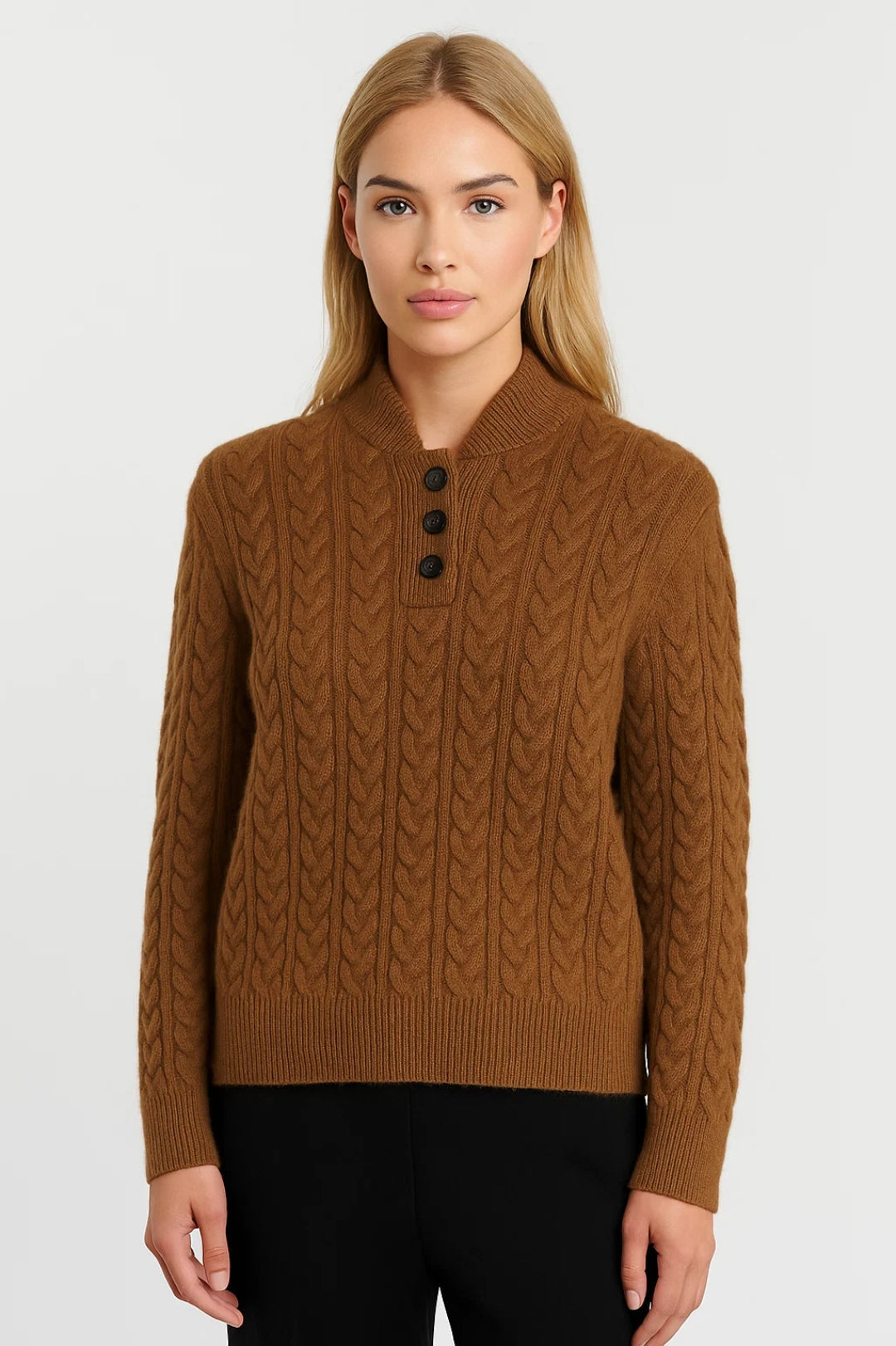 Women’s Cable Knit Button Front Cardigan
