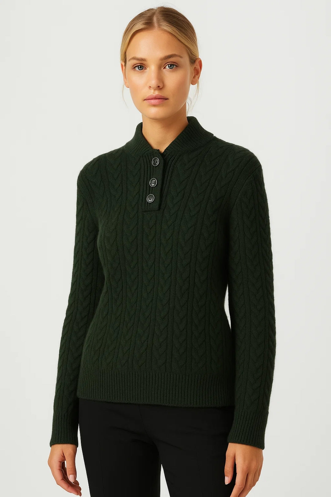 Women’s Cable Knit Button Front Cardigan