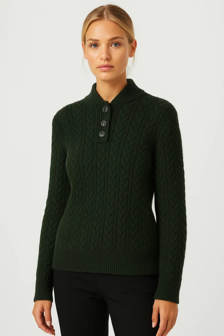 Women’s Cable Knit Button Front Cardigan