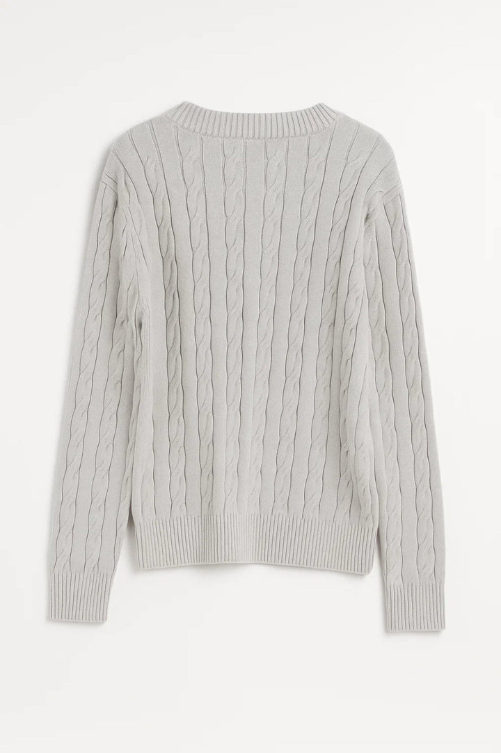 Women’s V-Neck Cable-Knit Sweater