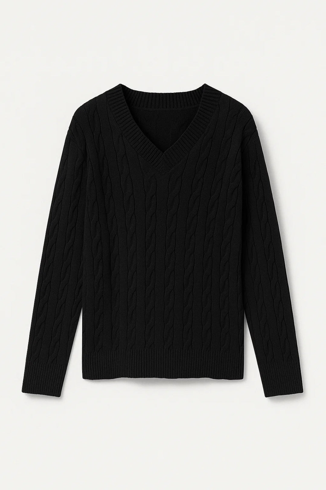 Women’s V-Neck Cable-Knit Sweater