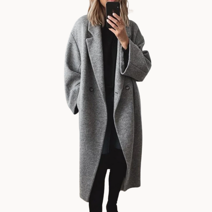 Women’s Long Double-Breasted Belted Trench Coat
