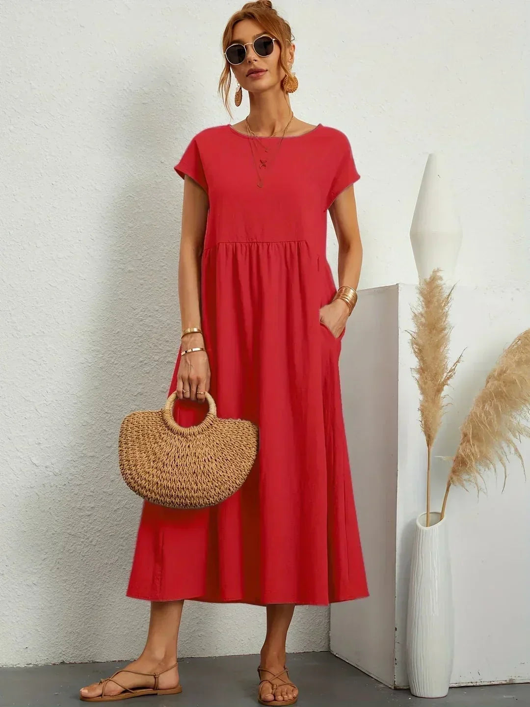 Women’s Elegant Flowy Midi Dress
