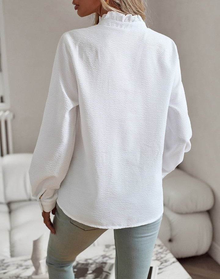 Women’s Polo Collar Button Down Blouse