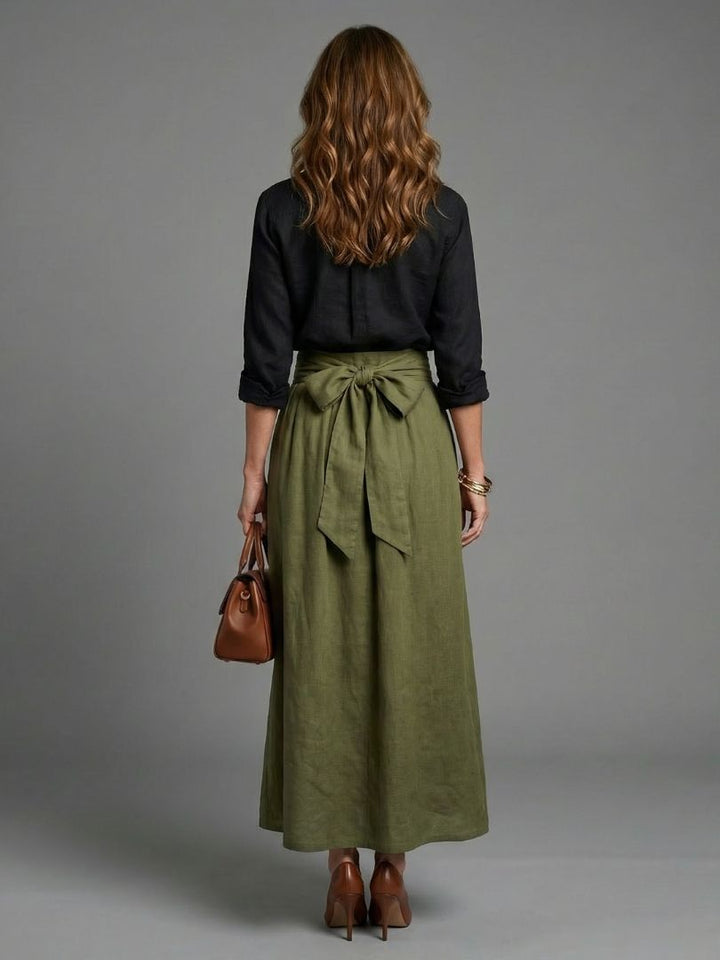 Women’s Two-Piece Blouse And Midi Skirt Set